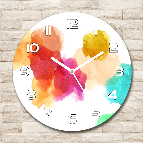 Round wall clock Colorful spots