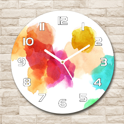 Round wall clock Colorful spots