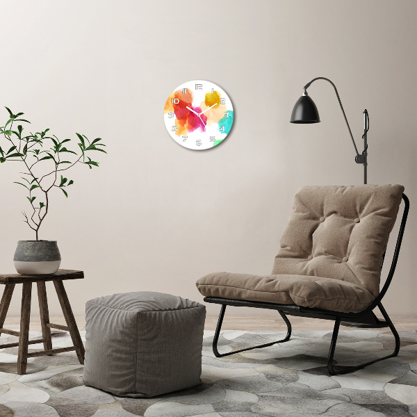 Round wall clock Colorful spots