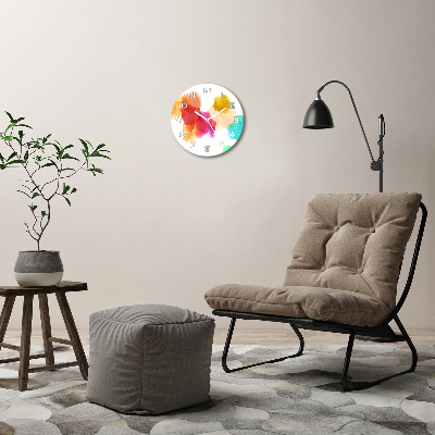 Round wall clock Colorful spots