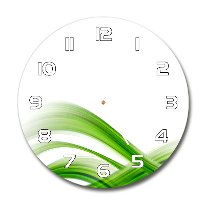 Round clock glass Wave abstraction