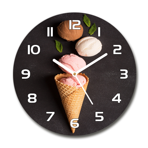 Round wall clock Ice cream