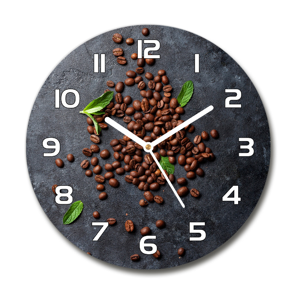 Round wall clock Coffee beans