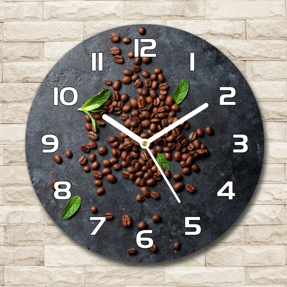 Round wall clock Coffee beans