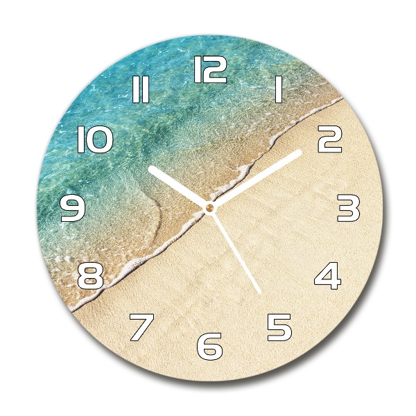 Round wall clock Beach wave