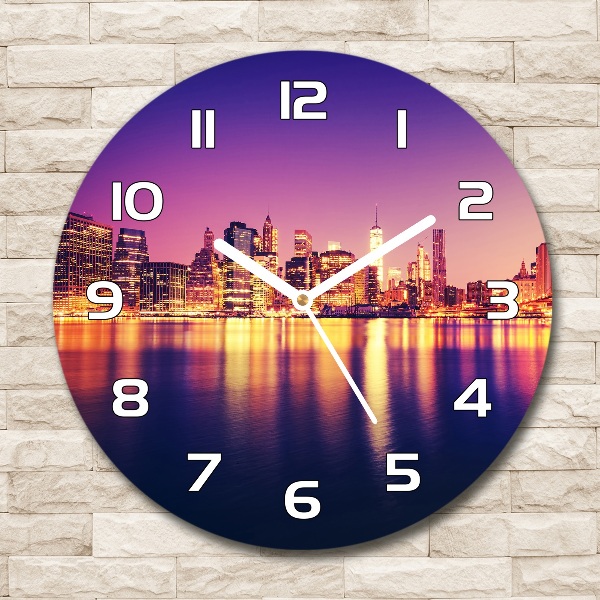 Round wall clock Manhattan New York