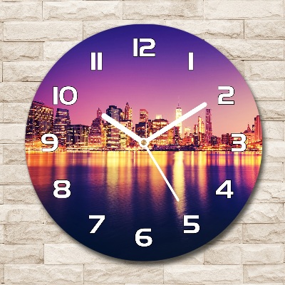 Round wall clock Manhattan New York