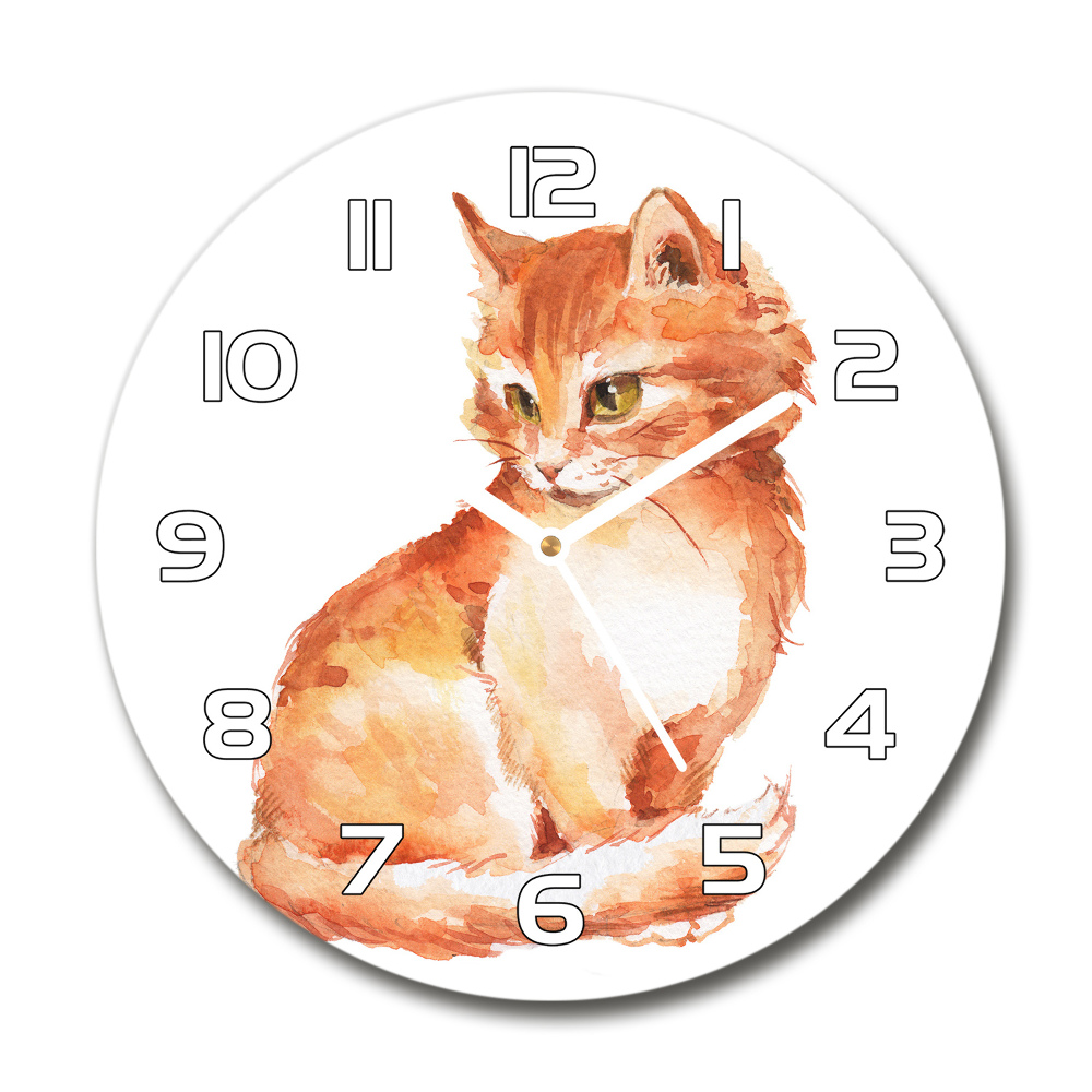 Round wall clock Red Cat