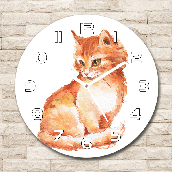 Round wall clock Red Cat