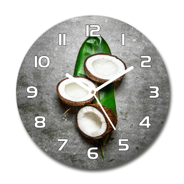 Round clock glass Coconut halves