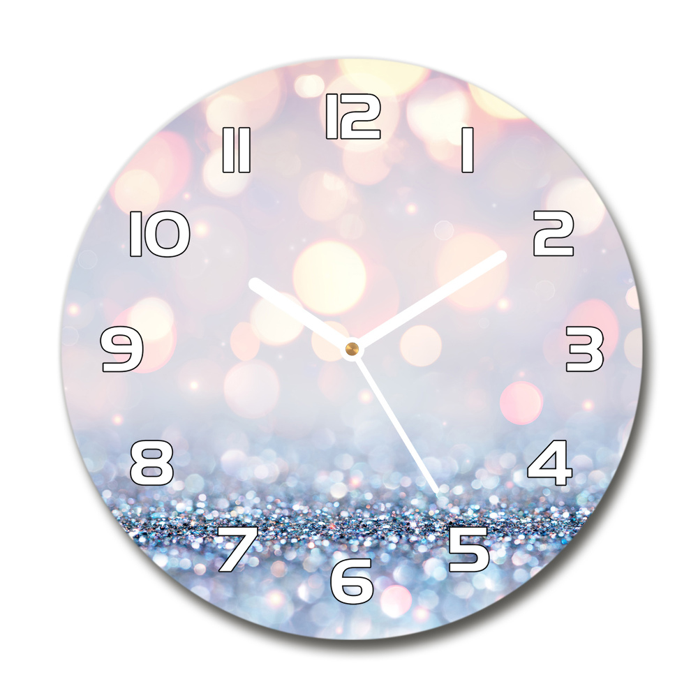 Round glass clock Shiny background