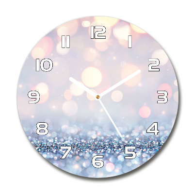 Round glass clock Shiny background