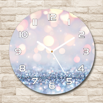 Round glass clock Shiny background