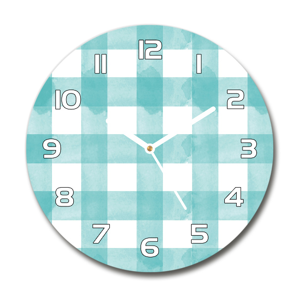 Round wall clock Blue grille