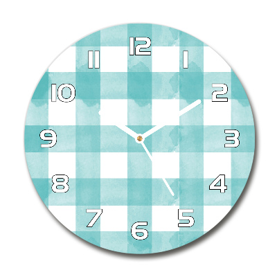 Round wall clock Blue grille