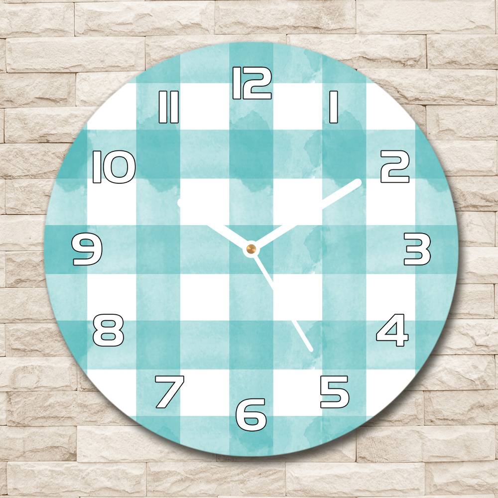 Round wall clock Blue grille