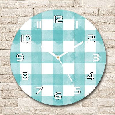 Round wall clock Blue grille