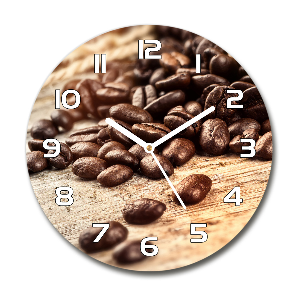 Round wall clock Coffee beans