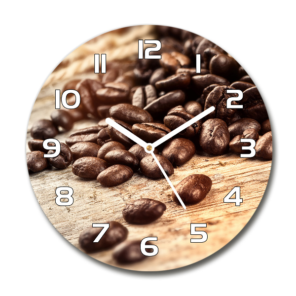 Round wall clock Coffee beans