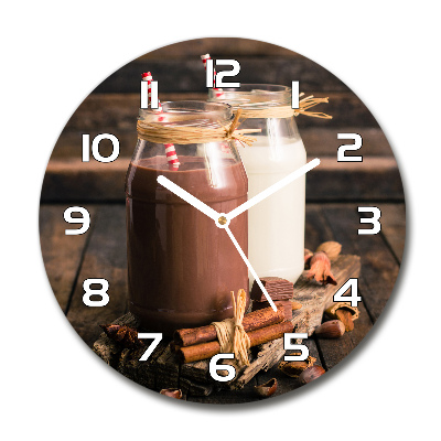 Round wall clock Cocktails in jars