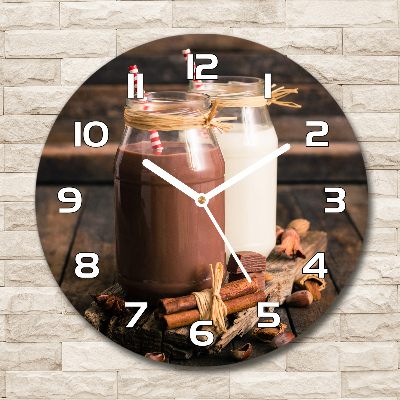 Round wall clock Cocktails in jars