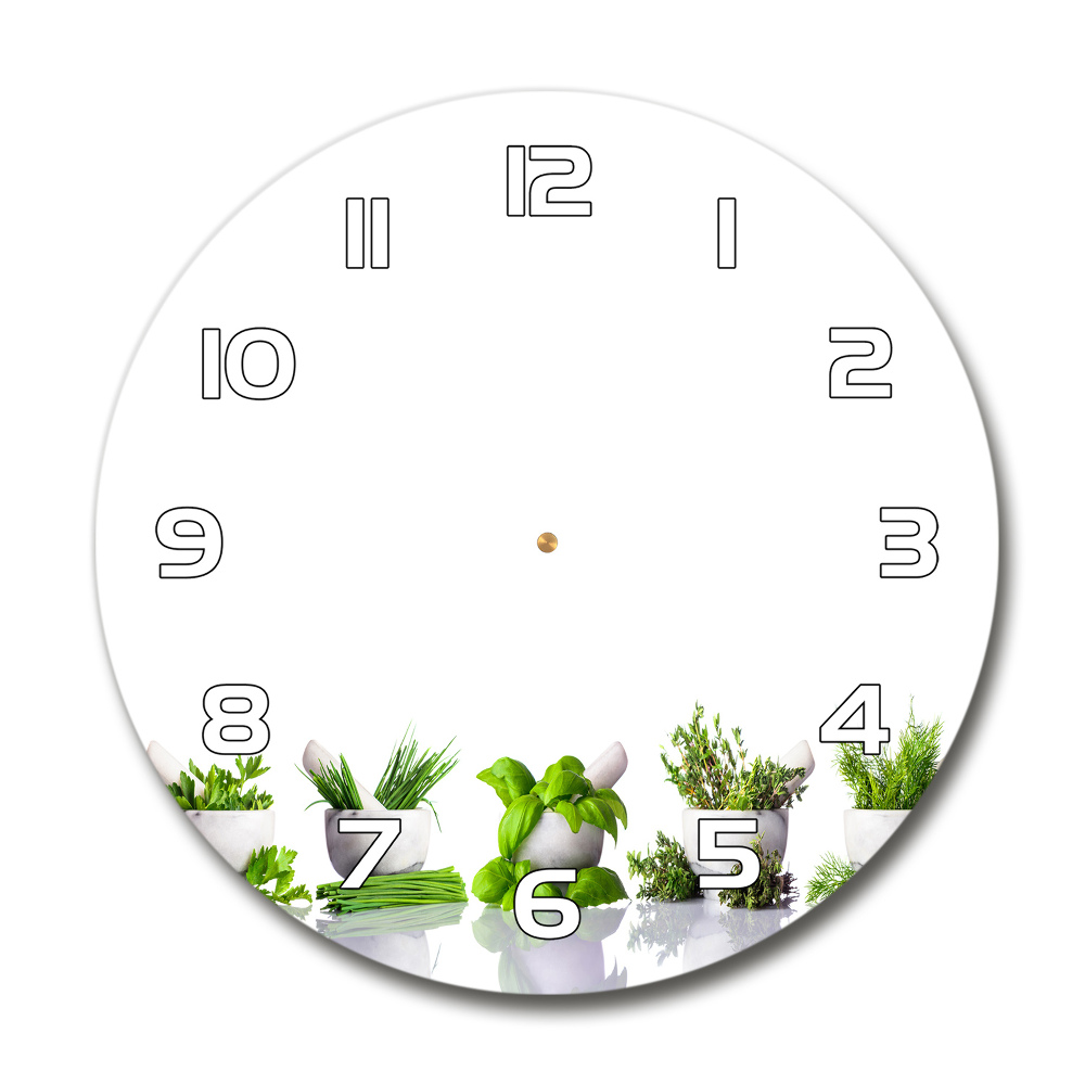 Round wall clock Herbs