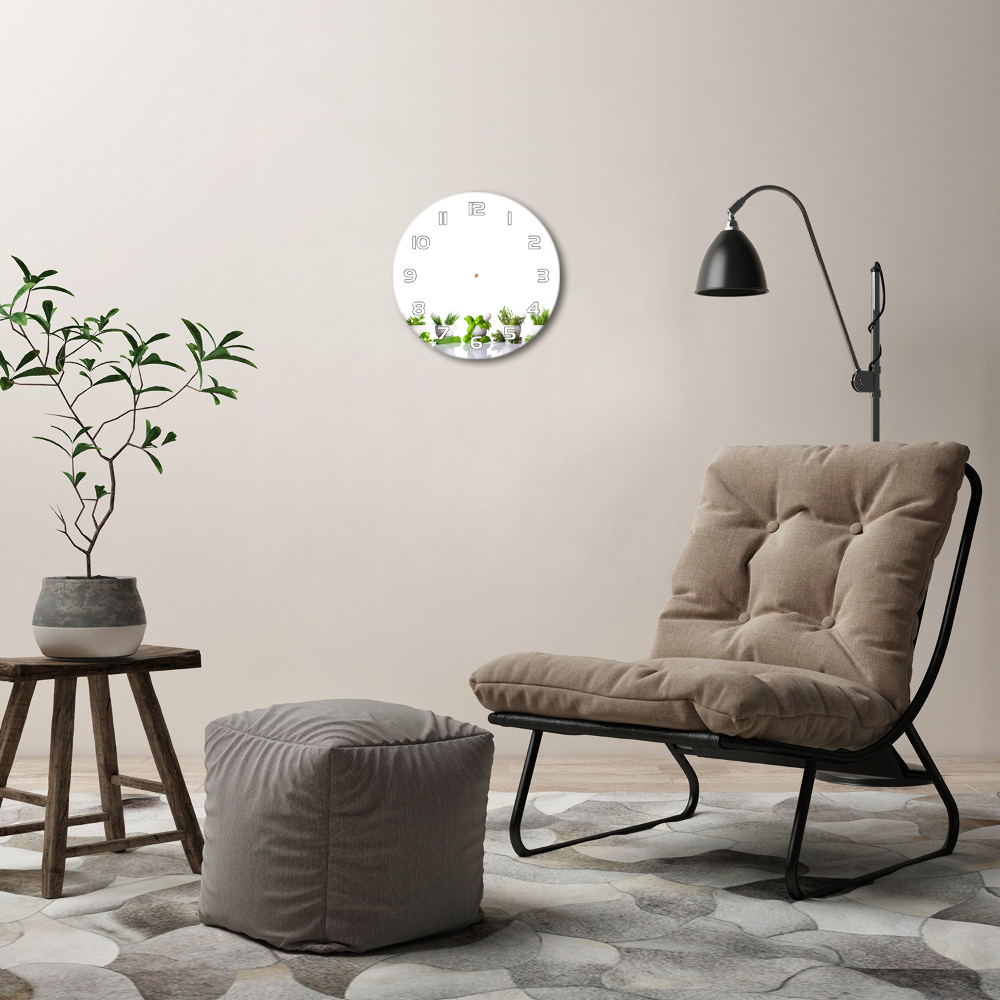 Round wall clock Herbs