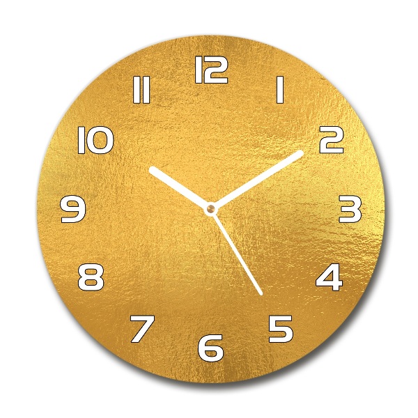 Round wall clock Golden foil background