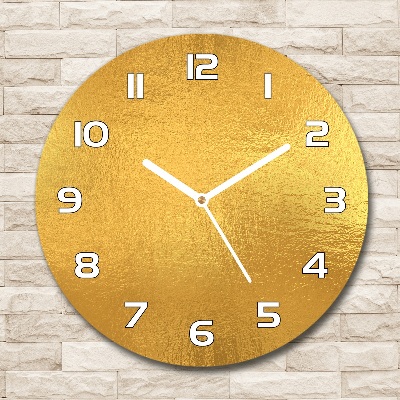 Round wall clock Golden foil background