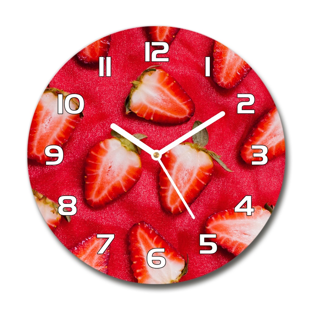 Round wall clock Chopped strawberries