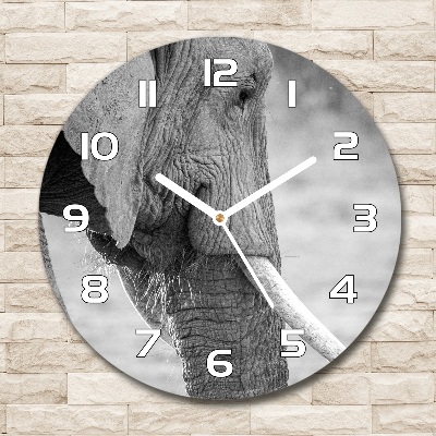 Round wall clock Elephant