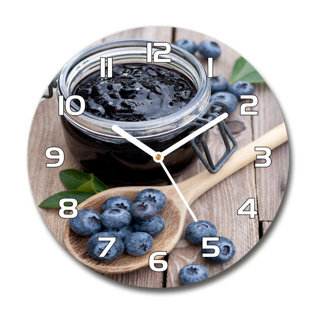 Round wall clock blueberry jam