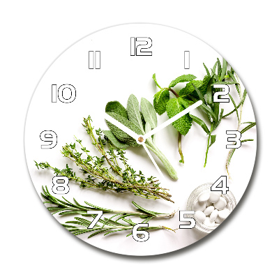 Round wall clock Herbs