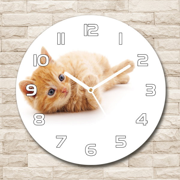 Round wall clock Red Cat