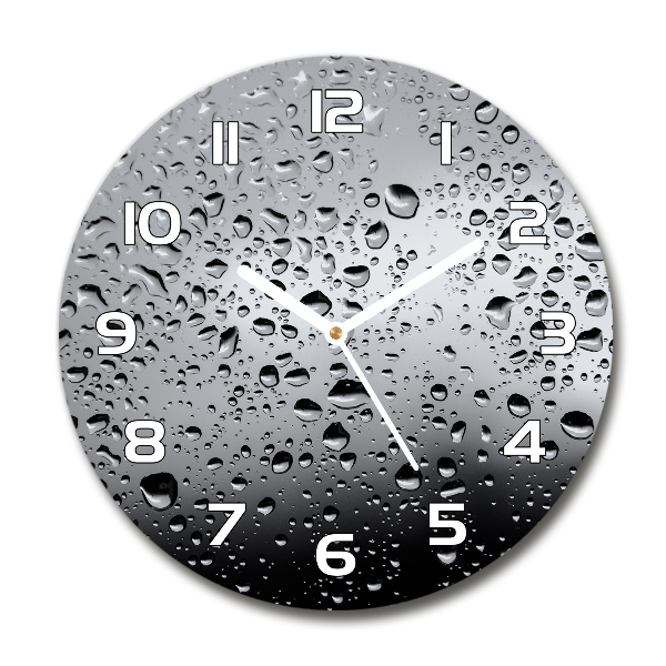 Round wall clock Drops of water