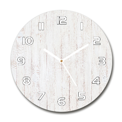 Round wall clock Wooden background