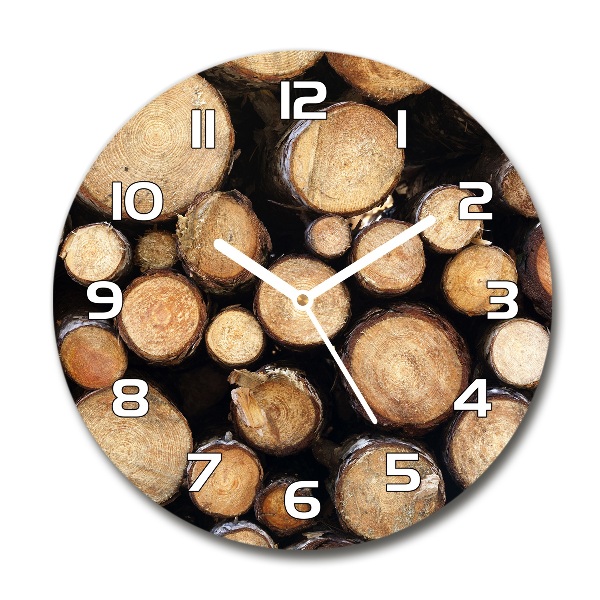 Round wall clock Logs