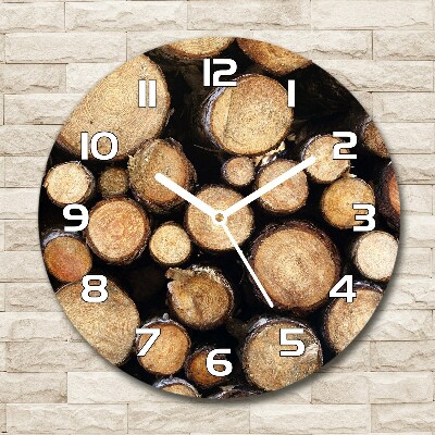 Round wall clock Logs