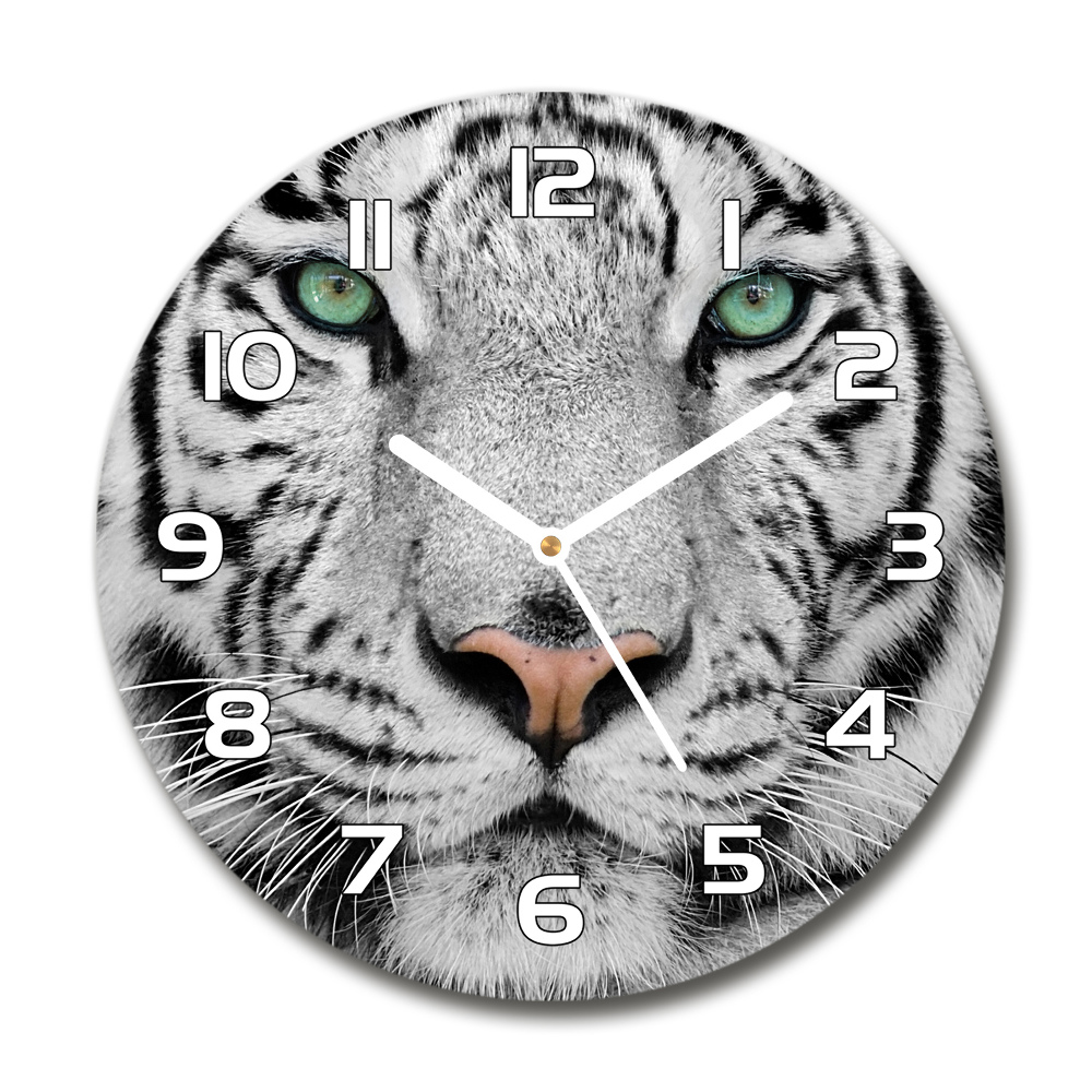 Round wall clock White Tiger