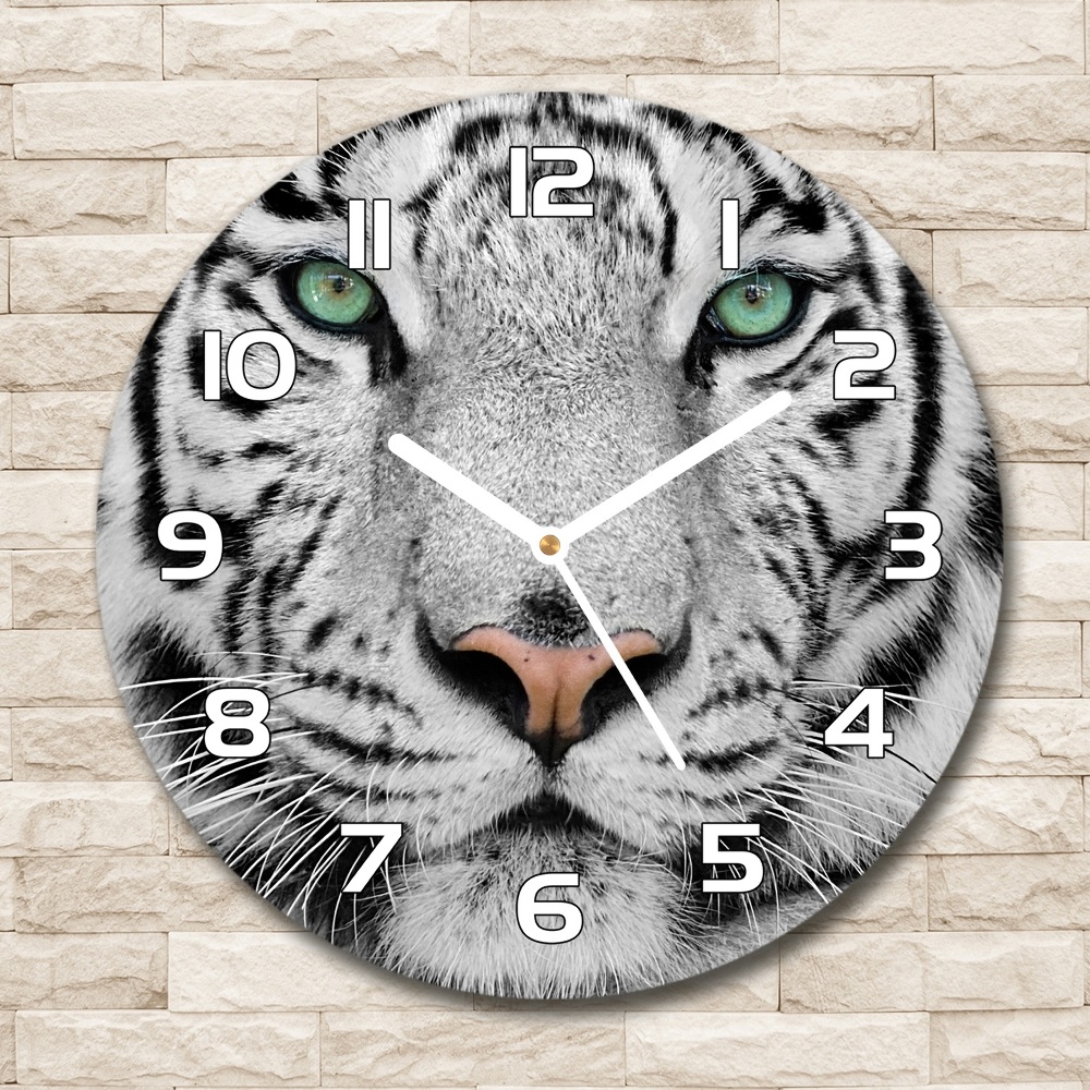 Round wall clock White Tiger