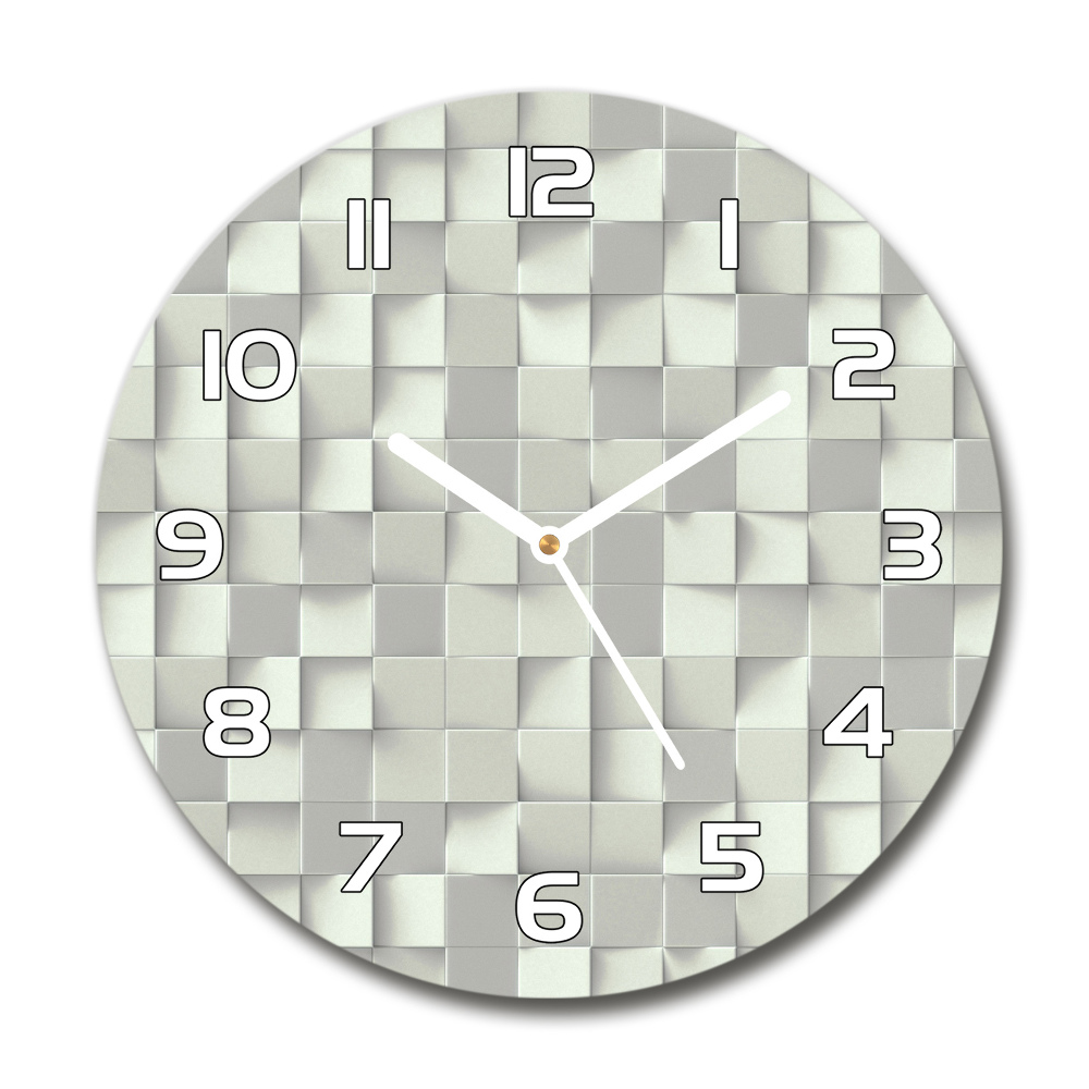 Round glass clock Geometric background