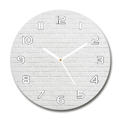 Round wall clock Brick wall