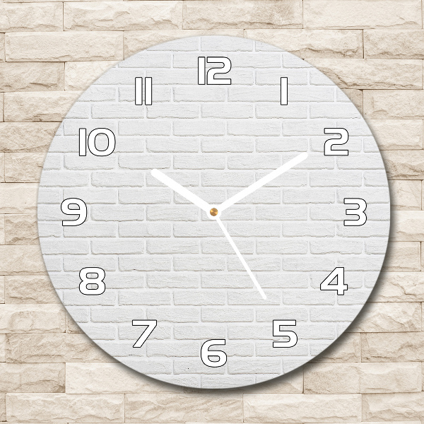 Round wall clock Brick wall