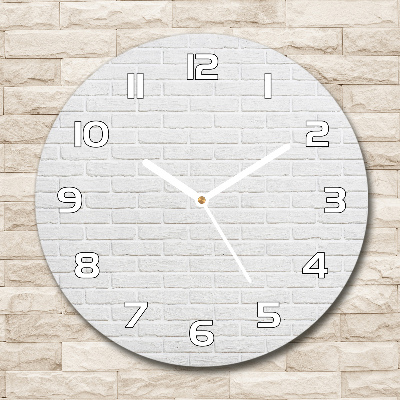 Round wall clock Brick wall