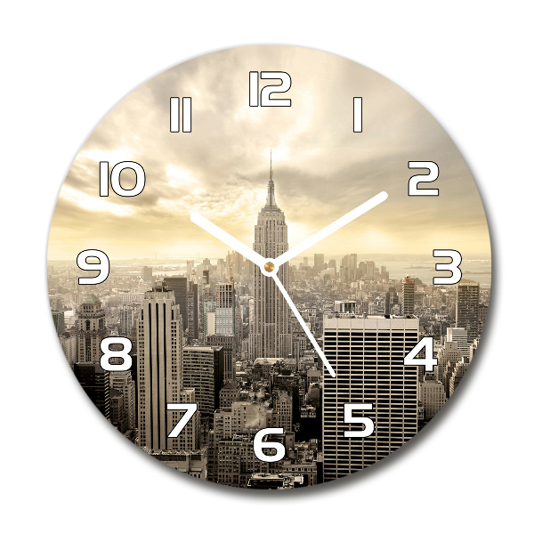 Round wall clock Manhattan New York