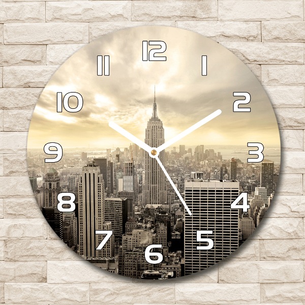 Round wall clock Manhattan New York