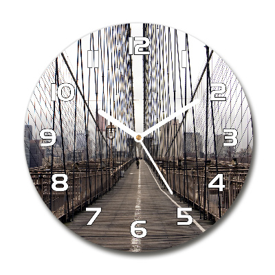 Round wall clock Brooklyn bridge