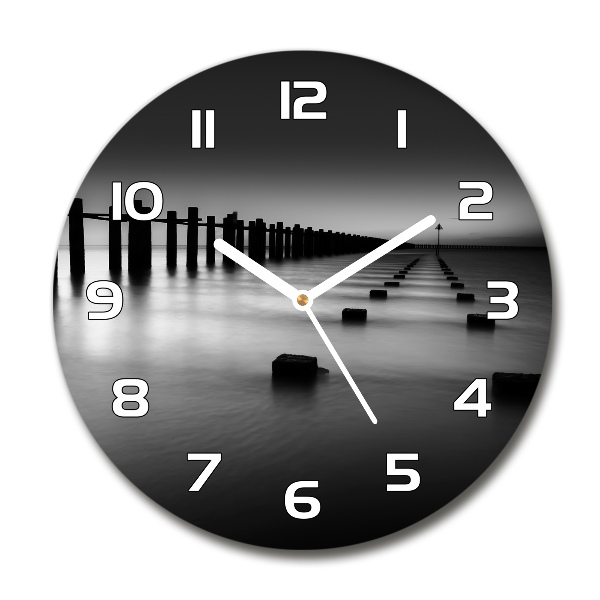 Round glass clock Tamiza breakwater