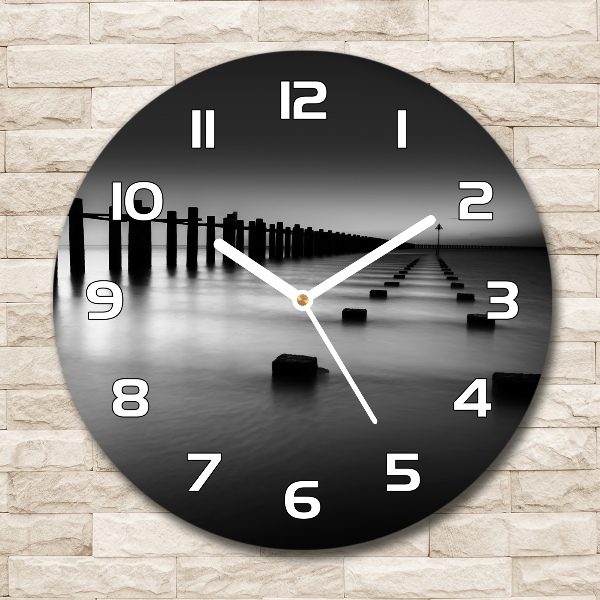 Round glass clock Tamiza breakwater