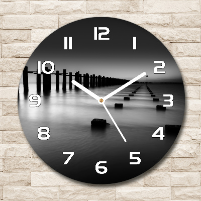 Round glass clock Tamiza breakwater